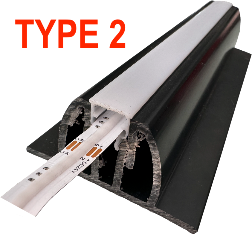SS33-LJ-2 SoundScapes™ LED Join 33mm Fabric Gripping Wall Panel Frame 3M length