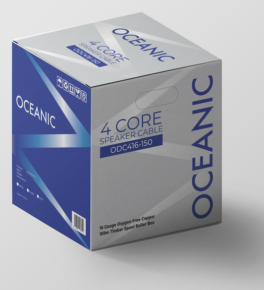 Oceanic 4 Core Speaker Cable 16 AWG - Black