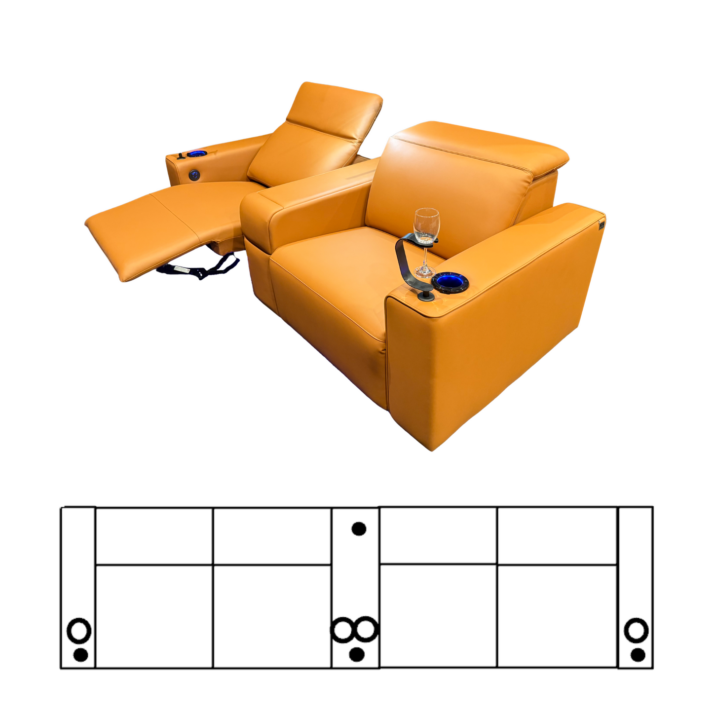 CFG410 Single Console -SL Tribeca Pro Luxe Standard Leather