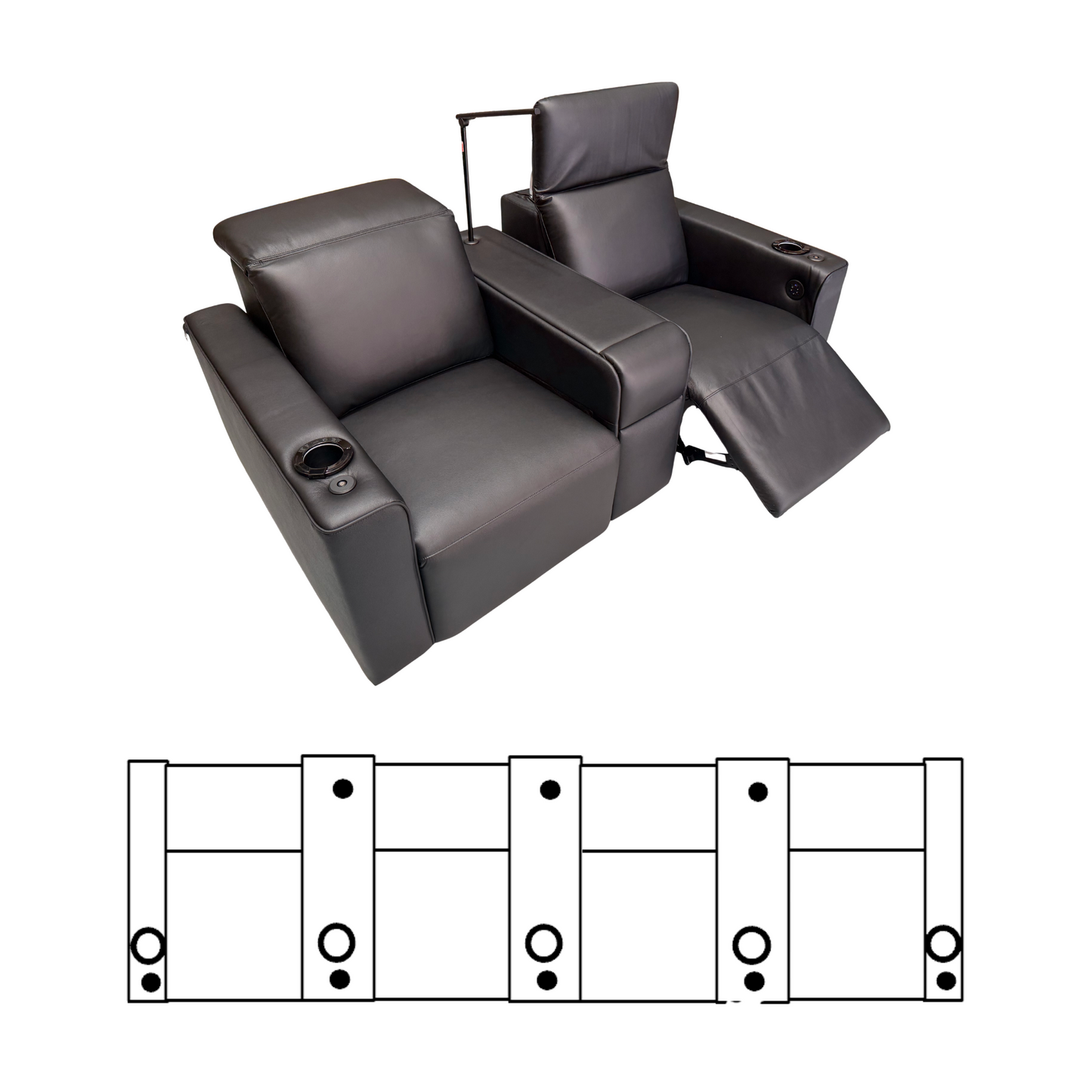 CFG430 Triple Console -SL Tribeca Pro Standard Leather