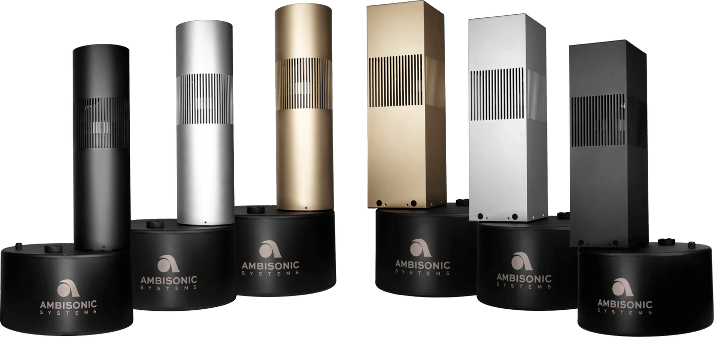 Ambisonic Bollard 10" Round Black Speaker