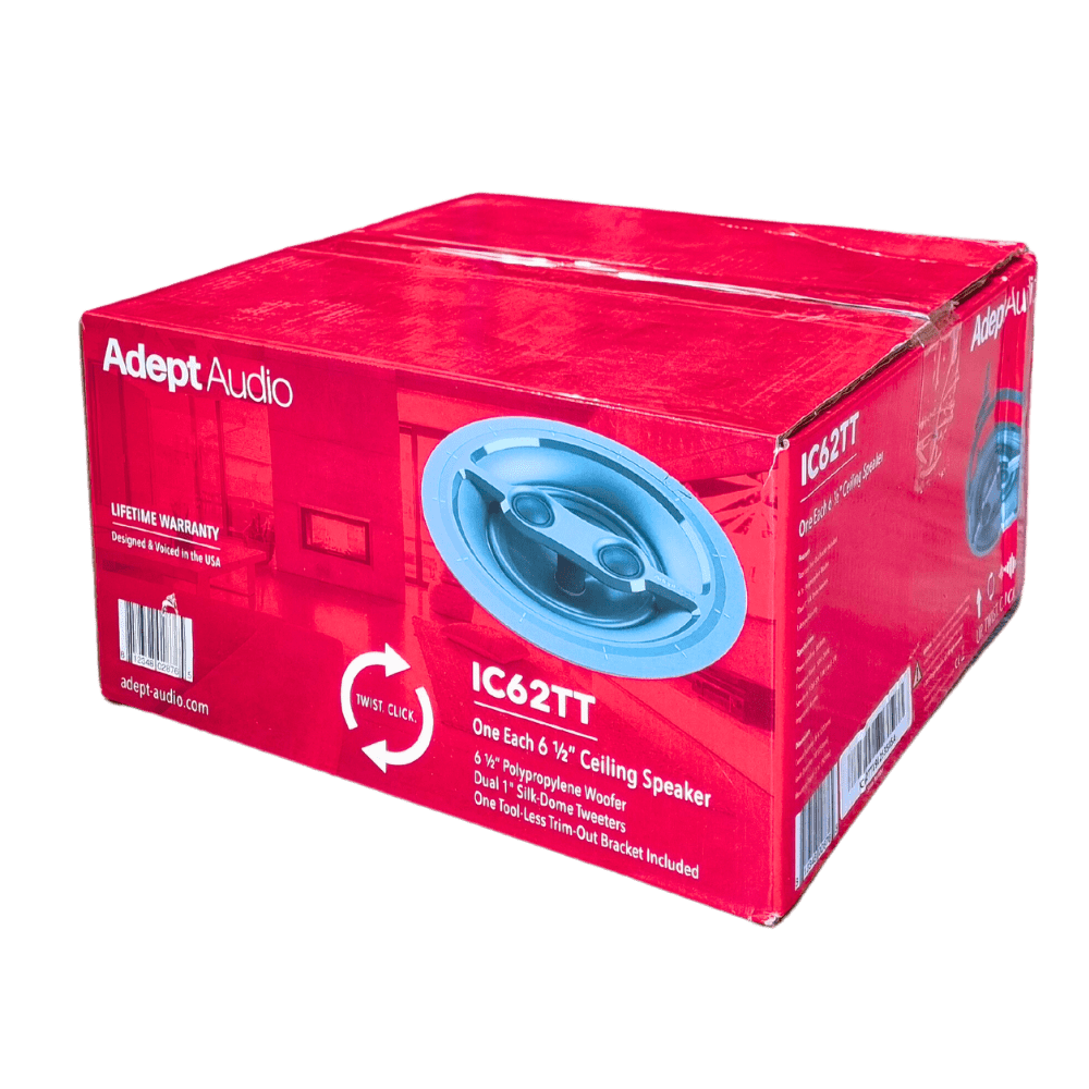 Adept IC62TT 6.5" 2 Way Stereo Summing InCeiling Speaker (single stereo)