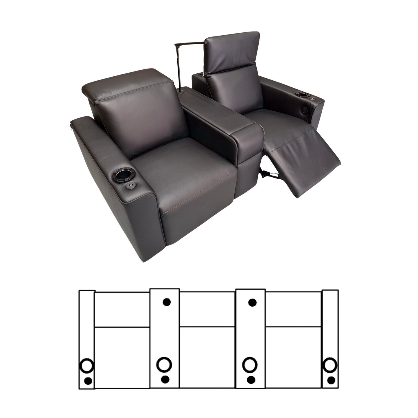 CFG320 Twin Console -SL Tribeca Pro Standard Leather
