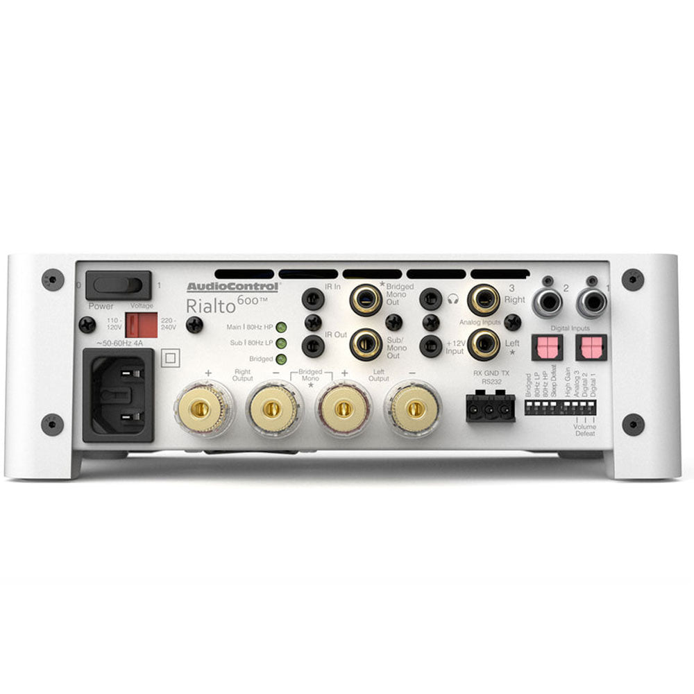 AudioControl Rialto 600 2.1CH Compact Amp with DAC (White)