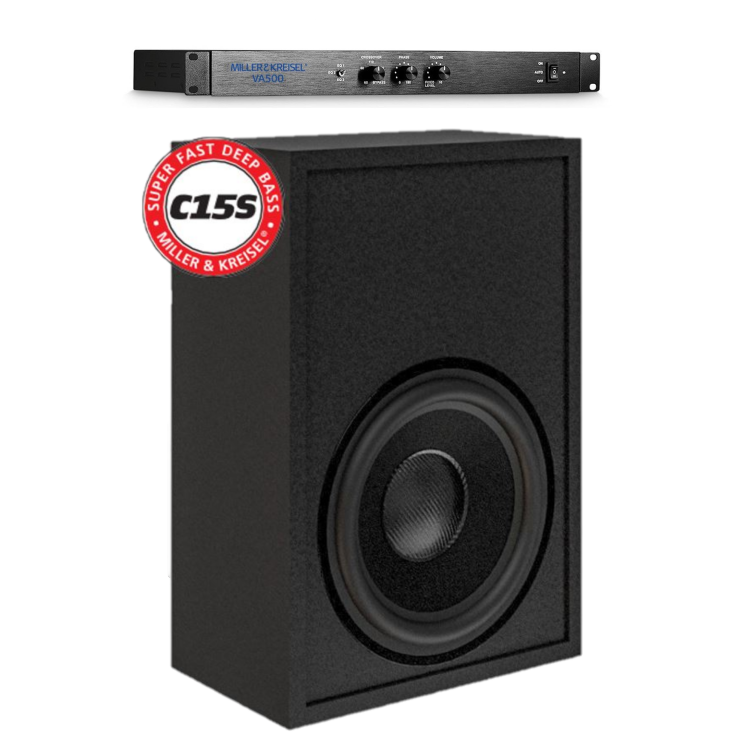 MK Sound C15S Passive Subwoofer + VA500 Blue Edition Amplifier