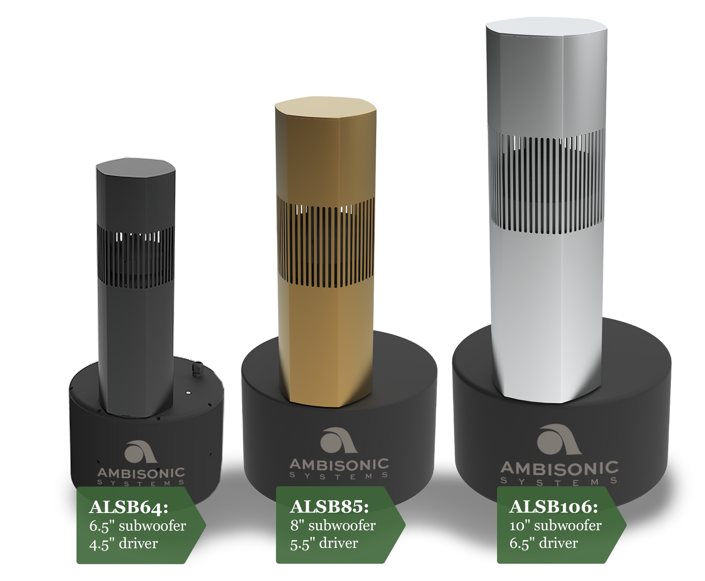 Ambisonic Bollard 8" Hex Black