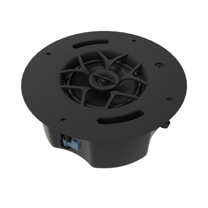 Origin PC60 Slim 2 Way 70/100v Line InCeiling Speaker Black/ White Round Grills