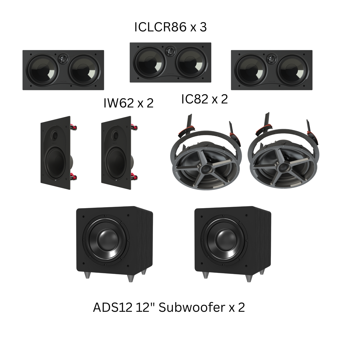 Adept Audio Gold-In-Ceiling Surround Packs