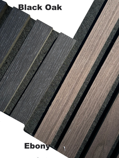 Manhattan AcoustaStyle™ Slat Diffuser Wall Panel - Indonesian Ebony Veneer
