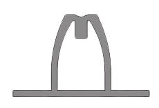 SS33-MJ SoundScapes™ Middle Join 33mm Fabric Gripping Wall Panel Frame  3M length