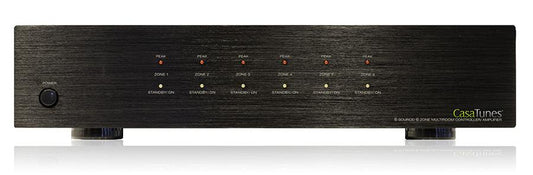 CT-6X6 Amplifier Twelve Channel Matrix Amplifier  Conservative 50 Watts RMS Per Zone  Bridgeable Output Pairs!  Daisy Chain Up To 6 (36 Rooms)  Bridgeable Output Pairs!