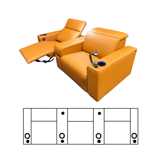CFG320 Twin Console -SL Tribeca Pro Luxe Standard Leather