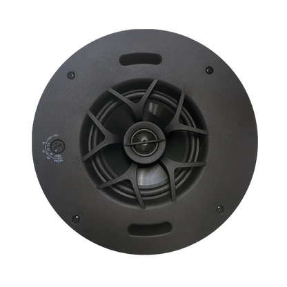 Origin PC60 Slim 2 Way 70/100v Line InCeiling Speaker Black/ White Round Grills