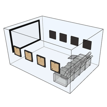 Manhattan AcoustaSense™ Acoustic Absorption Panel Square Black - 8 Pack
