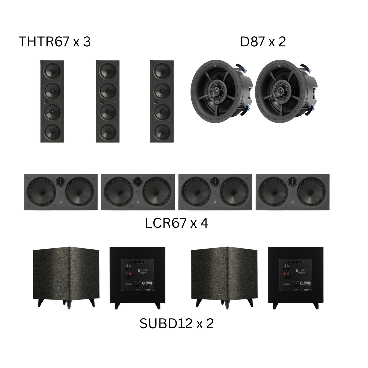 Origin THTR67-7.2.2 Kit - Surround Packs