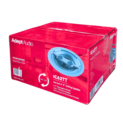 Adept IC62TT 6.5" 2 Way Stereo Summing InCeiling Speaker (single stereo)