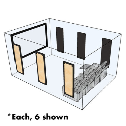 Manhattan AcoustaSense™ Acoustic Absorption Panel Rectangular Black Kit (each)