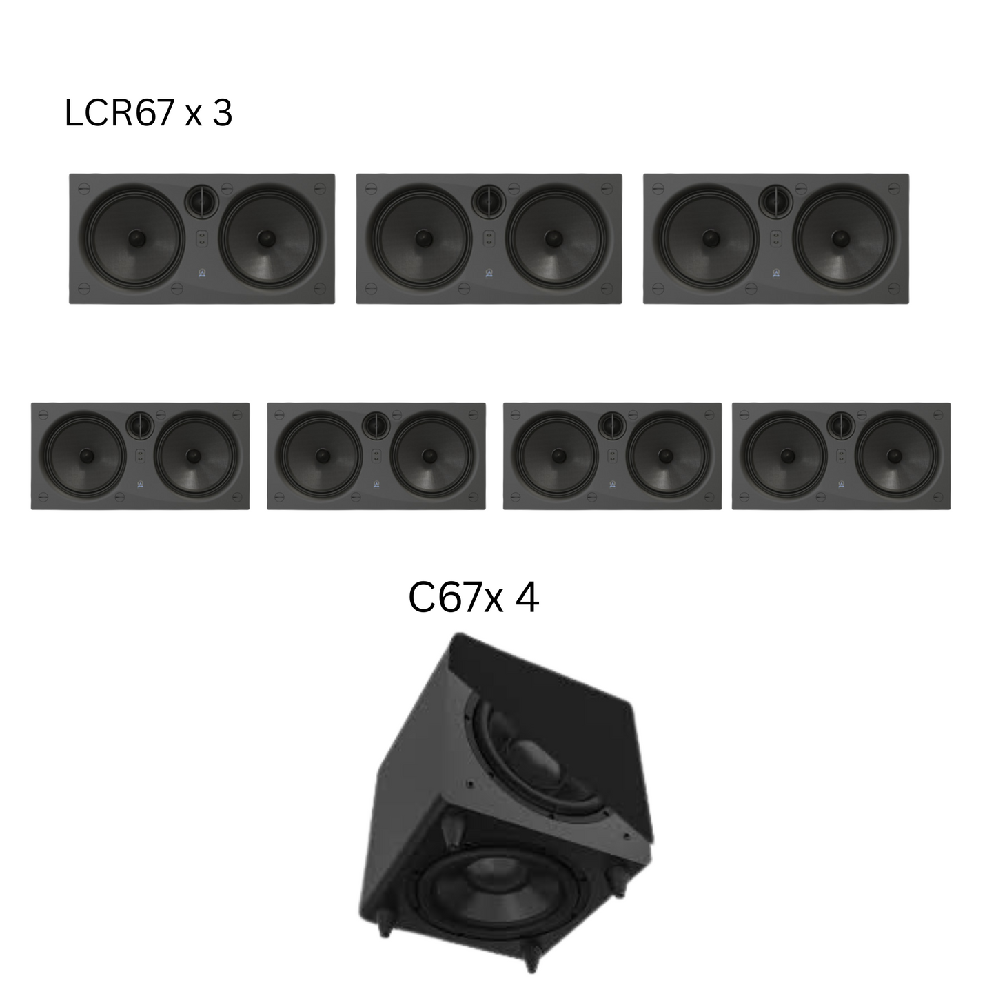 Origin LCR67-7.1 Kit With C67 - Surround Packs