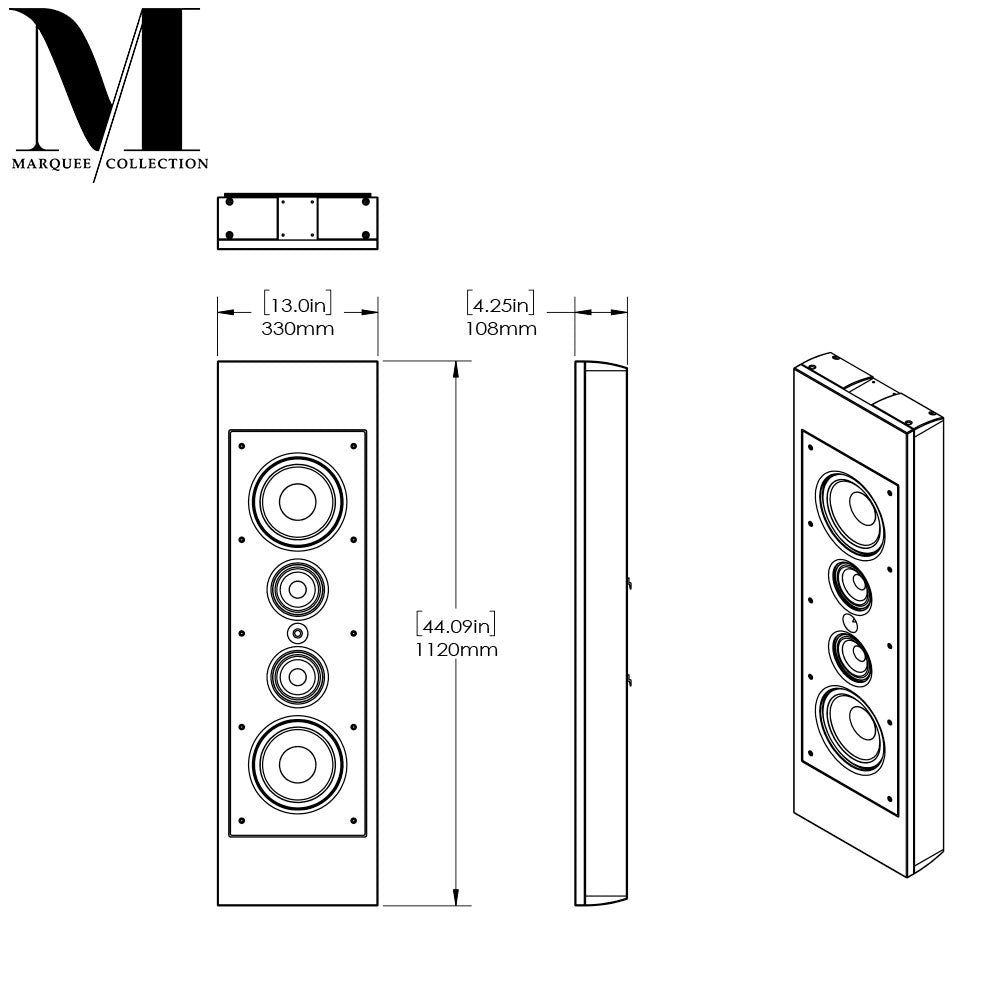 Origin M5500OW 3 Way OnWall LCR Speaker - Marquee