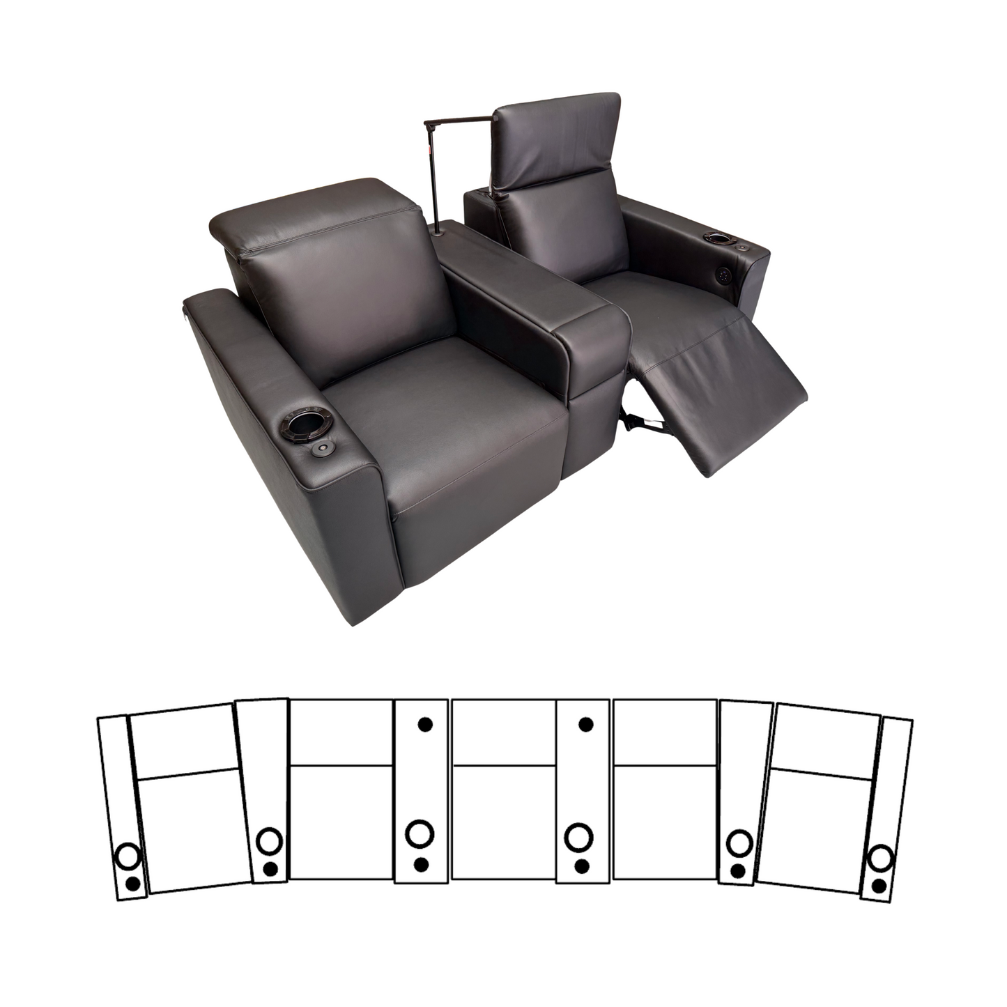 CFG543 Double Console-SL Tribeca Pro Standard Leather