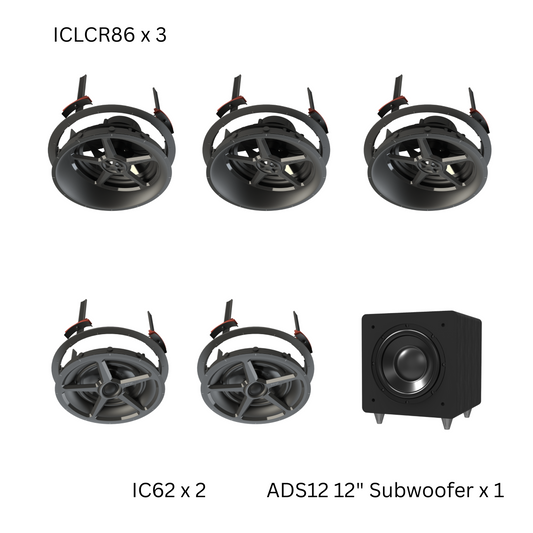 Adept Audio Silver-In-Ceiling Surround Packs