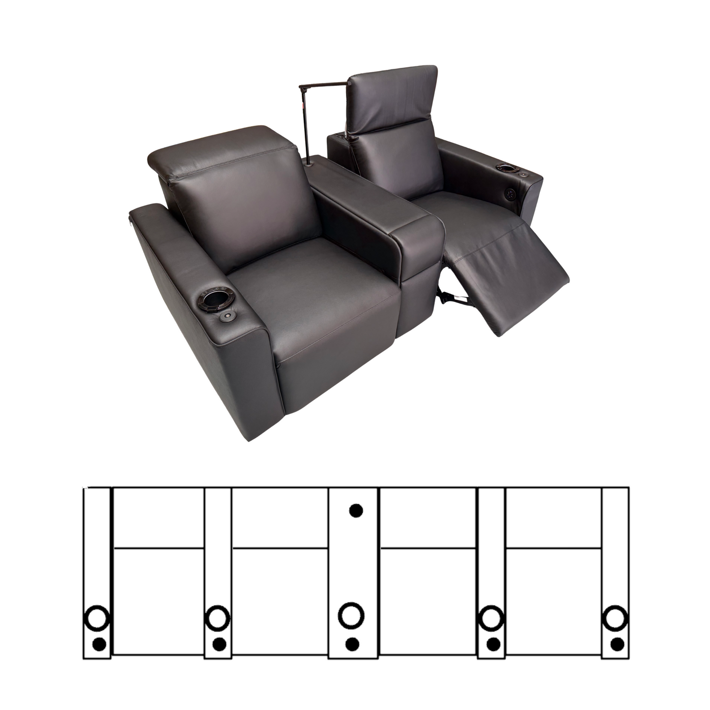 CFG430 Single Console -SL Tribeca Pro  Standard Leather