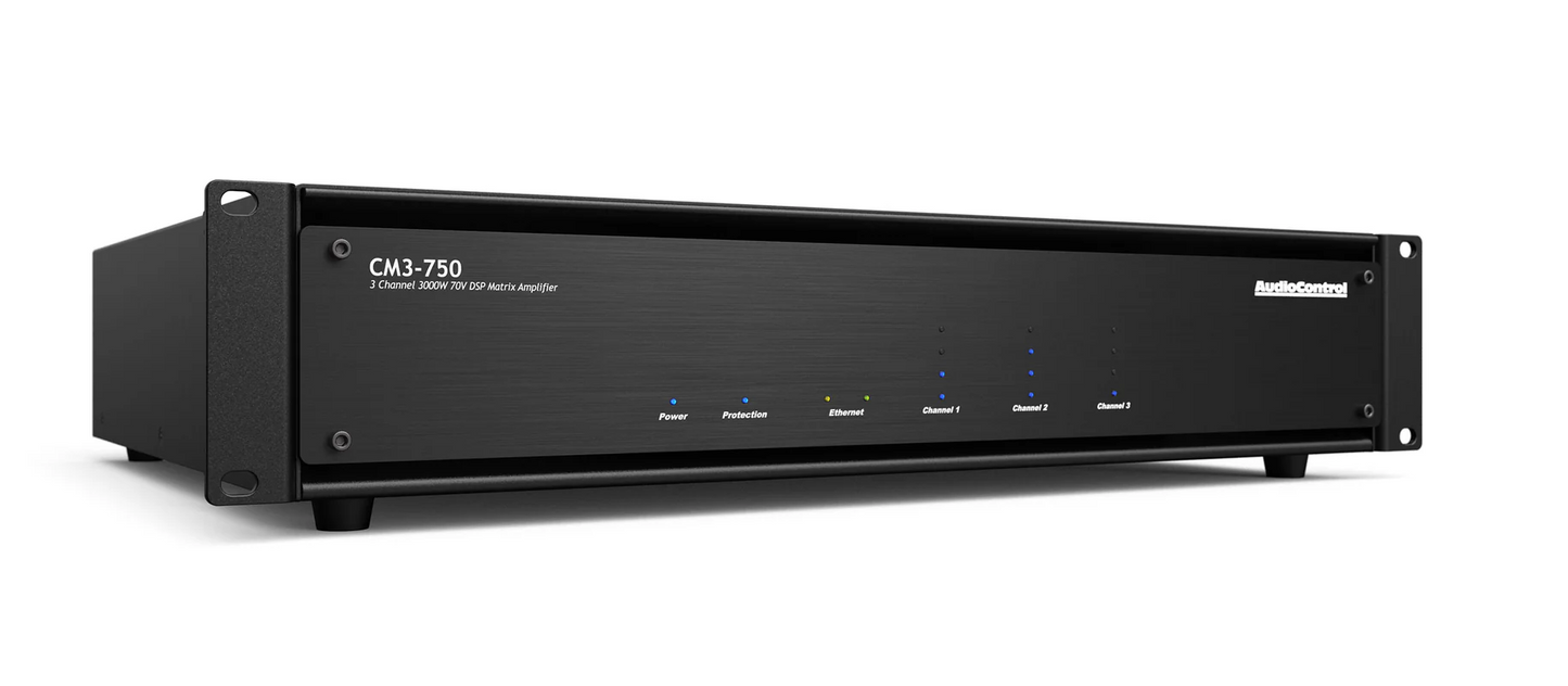 AudioControl CM3-750 3CH 750W 70v DSP Matrix Amp