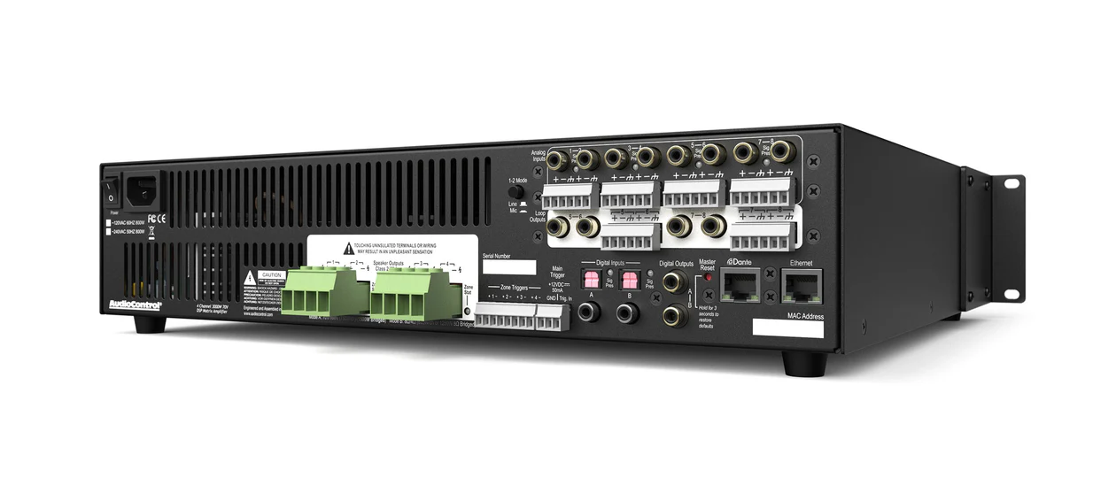 AudioControl CM4-750D 4CH 750W 70v DSP Matrix Amp DANTE