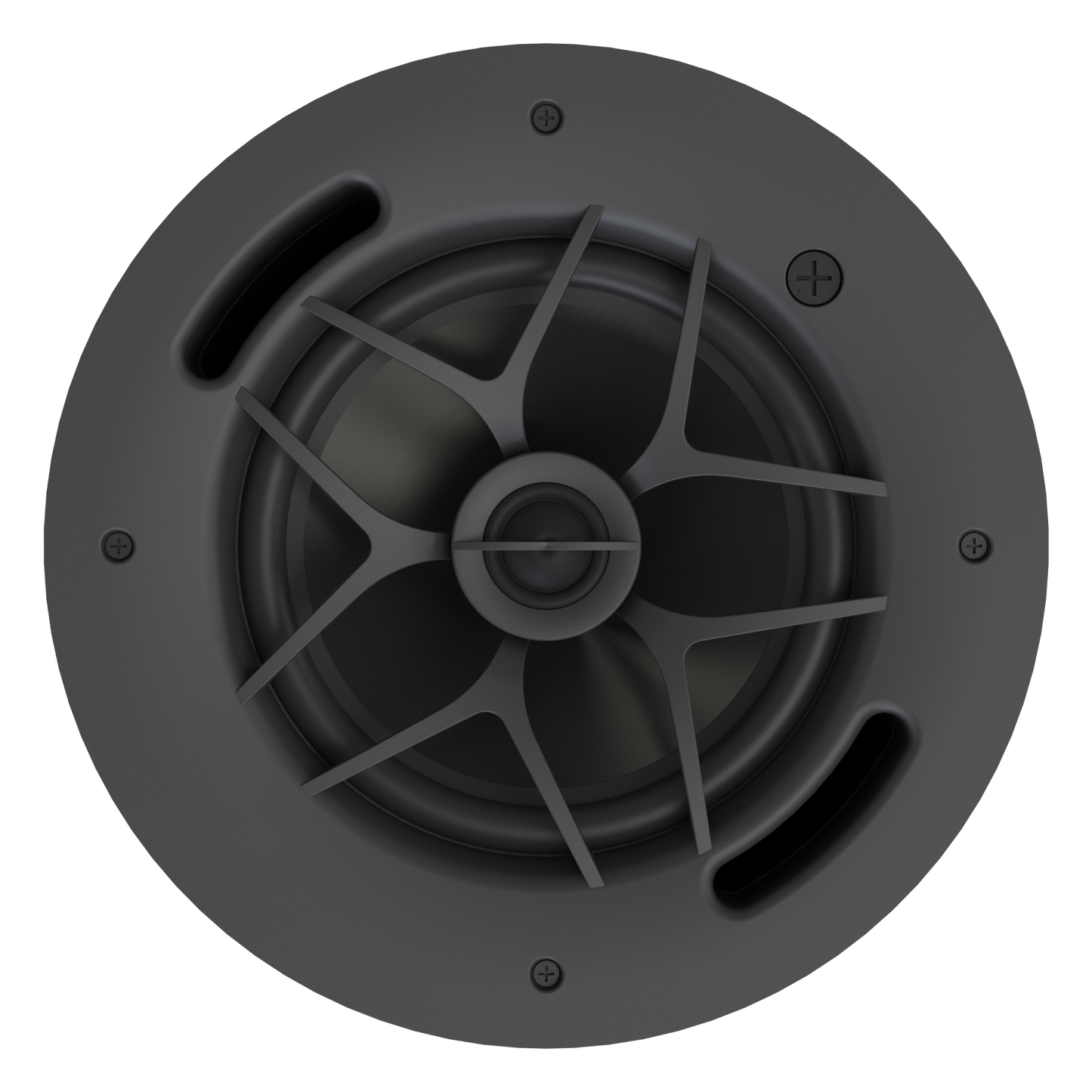 Origin PC80 2 Way 70/100v Line InCeiling Speaker Black/ White Round Grill