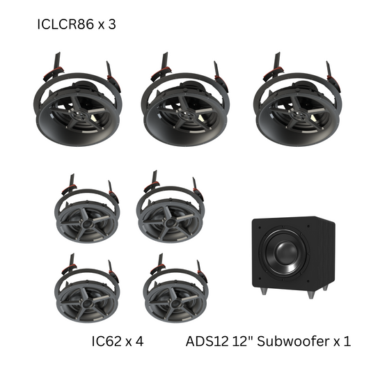Adept Audio Silver-In-Ceiling Surround Packs