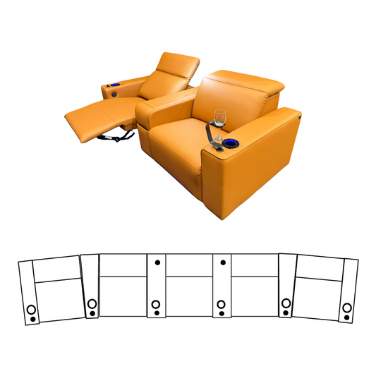 CFG543 Twin Console -SL Tribeca Pro Luxe Standard Leather
