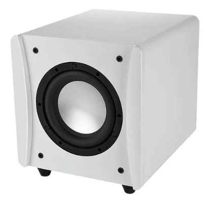 Impact Mini White 6.5" Subwoofer, w 8" Passive Radiator