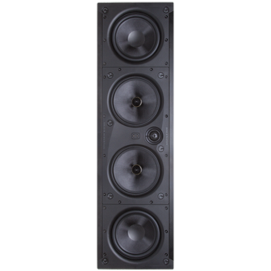 BOPTHTR66 3 Way InWall Speaker  4 x 6.5" Glass Fiber Woofers  1" Silk DSPD Tweeter (Pivoting)